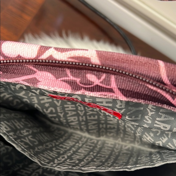 HARVEYS Seatbelt Classic Brown & Pink Leaf and Florals Shoulder Bag Vintage EC - Picture 14 of 17